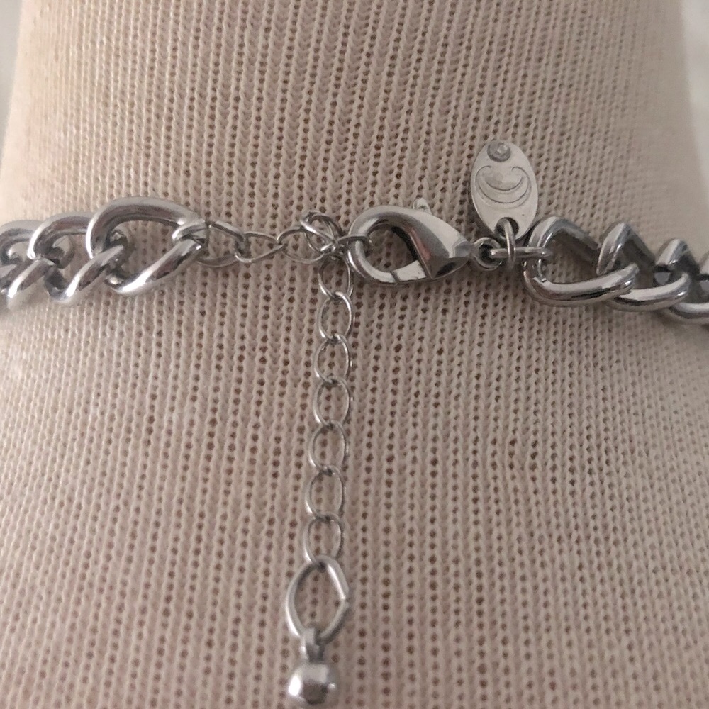 Silver With Rhinestone Necklace - Picture 5 of 5